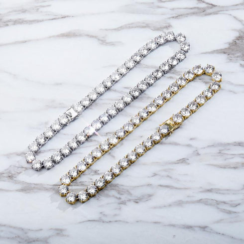 10mm large zircon necklace neck chain hip hop jewelry single-row chain necklace for men and women