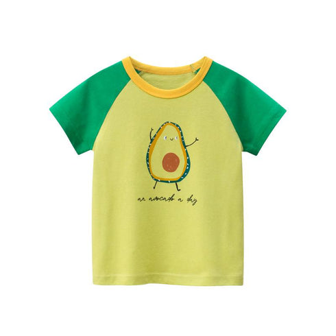 Summer girls fruit print short sleeves