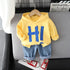 Spring and Autumn Children's Hoodie Two-Piece Set