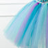 European And American Children's Clothing Girls Mermaid Fluffy Skirt Cospaly Performance Dress Fish Scale Dress Dress Send Headdress