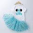 Baby Children's Full Moon Birthday Suit Short Sleeved Skirt Suit
