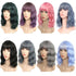 Ladies short curly hair multicolor chemical fiber wig headgear