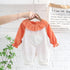 Lapel Shirt Long Sleeve Suit Girl Baby Casual Cowboy Suspender Two-piece Set