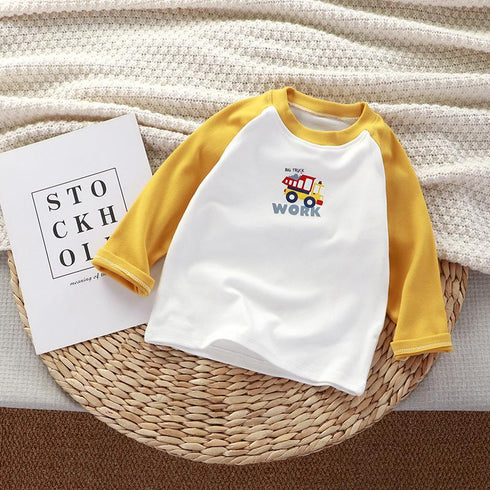 Children's Backing Shirt Long Sleeve Warm Pullover