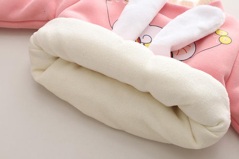 Winter children's velvet suit two-piece set