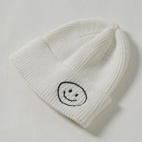 Embroidered wool smiling face hat 12.59-18.89 inches