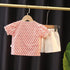 Girls summer short sleeve suit two-piece set