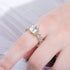 Hip Hop Women's Love Ring Zircon Real Gold Electroplated Ring