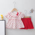 Summer girl children's short-sleeved shorts two-piece set