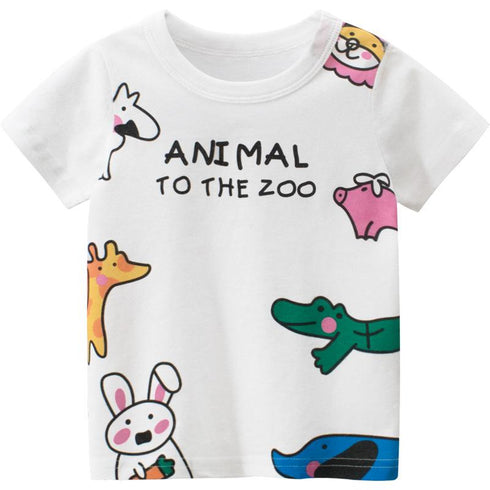 Short-sleeved animals for girls in summer