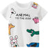 Short-sleeved animals for girls in summer