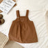 Corduroy Strap Dress Bear Princess Dress