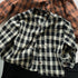 Foreign style cardigan coat spring new cotton plaid shirt