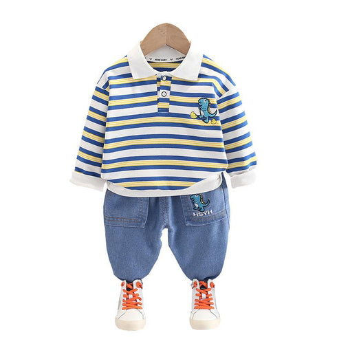 Boys spring and autumn leisure suit two-piece set
