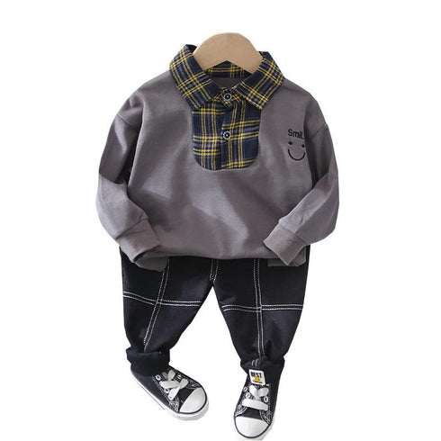 Boys spring and autumn suit two-piece set