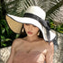 Summer women's seaside sun hat Circumference21.7-23.6 inch(55-60cm)