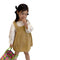 Spring And Autumn Girl's Western Style Belt Skirt Korean Floral Suit