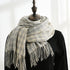 Fashion Plaid Scarf Sweet Cashmere Scarf Thickened Warm Shawl