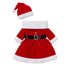 Christmas Velour Dress Christmas Hat Two-piece Set