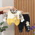 Winter boys shirt long sleeve set three-piece set