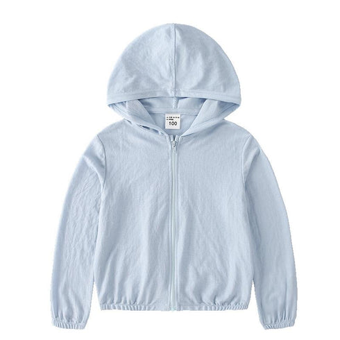 Summer Sunscreen And Mosquito Proof Boys' And Girls' Hooded Thin Coat
