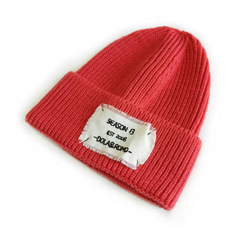 Cloth Logo Knitted Dome Cap