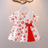 Summer Short Sleeve Bow Baby Girl Dress Girl Floral Princess Dress