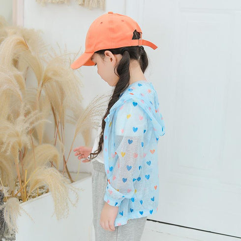 Girls' Summer Flower Sunscreen Clothes