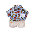 Summer Boys Short Sleeve Shorts Two-Piece Set
