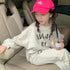 Girls' Spring Letter Print Casual Comfort Suit