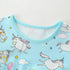 Summer New Girl Dress Knitted Cotton Princess Dress Cartoon Print Cute Short Sleeve Children's Dress