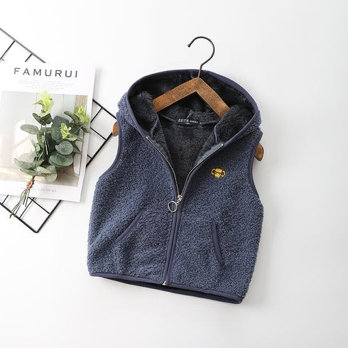 Children's Vest Hooded Cashmere Top