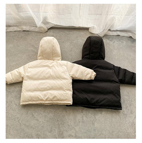 Children's Short Down Jacket Thickened Hat 90 White Duck Down