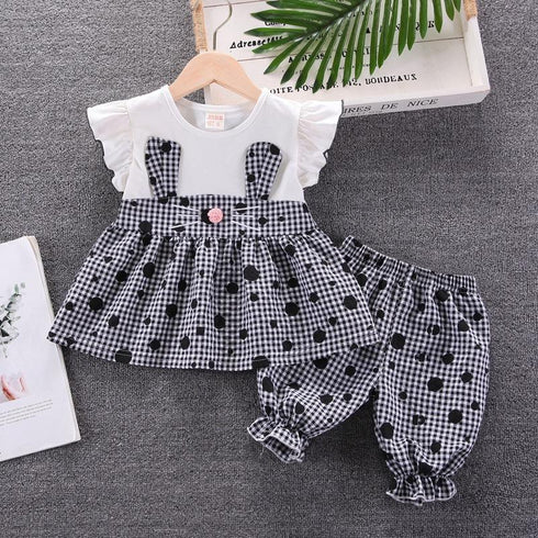 Girls summer casual suit two-piece set