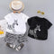 Summer children short sleeve shorts two-piece set
