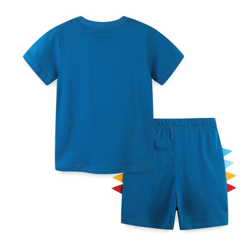 Men's children's summer short sleeve T-shirt set