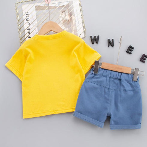 Children's Summer Denim Short Sleeve Set