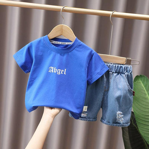 Boys summer suit short sleeve two-piece set