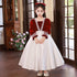 Velvet Red High Sense Evening Dress Dress Winter Festival Christmas Dress
