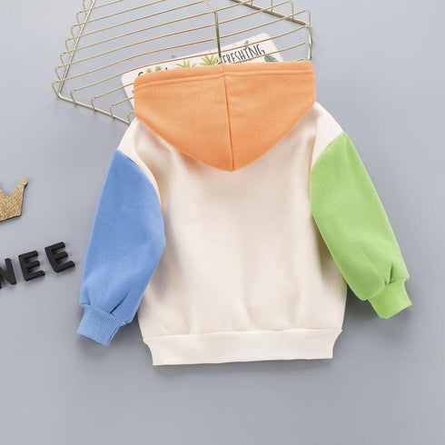 Autumn and winter children's hooded vests plus velvet to keep warm