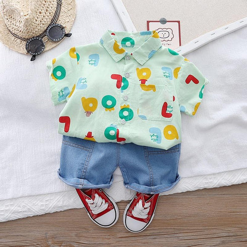 Children's Wear Boys' Summer Shirt Set