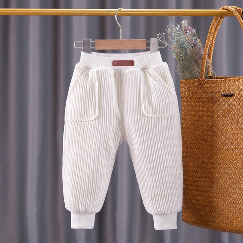 Winter children's pants plus velvet sports pants