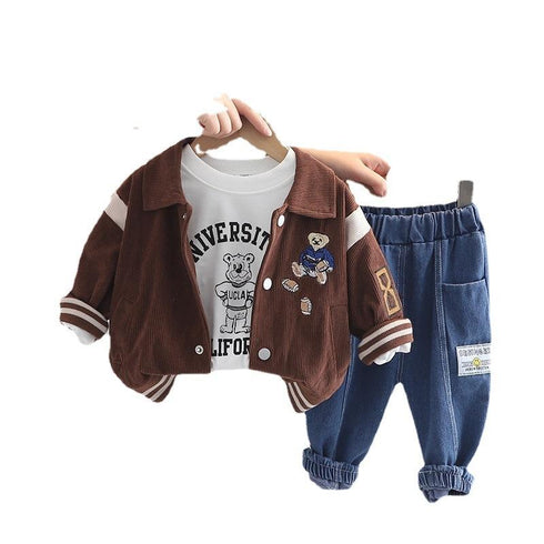 Boys Spring and Autumn Three-Piece Set