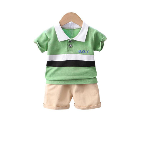 Baby boys' summer suit short sleeve shorts two-piece set