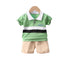 Baby boys' summer suit short sleeve shorts two-piece set