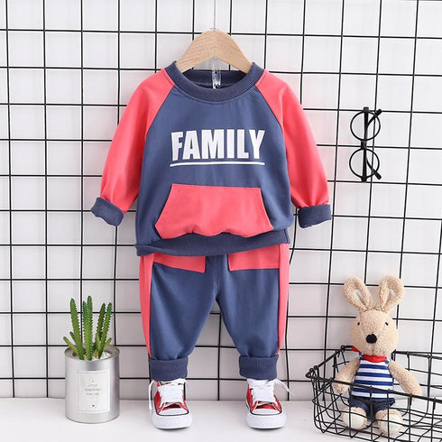 Boys spring and autumn leisure suit two-piece set