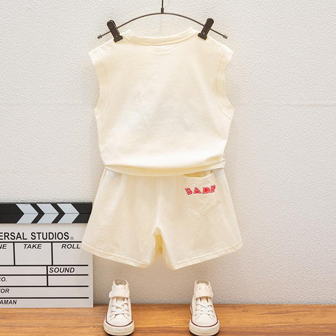 Summer Boys' And Girls' Vest Shorts Letter Sportswear