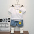 Children's Short Sleeve Denim Shorts Set Summer
