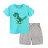 Children's Dinosaur Elephant Short Sleeve Two Piece Set