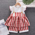 Girls short sleeve t-shirt two-piece summer